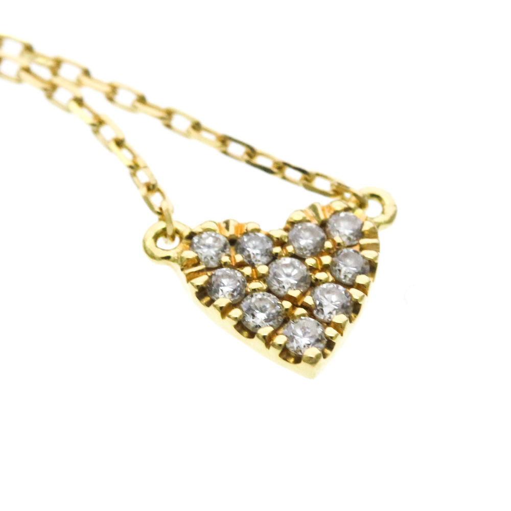 AHKAH Heart Pave Diamond Necklace Yellow Gold (18K) Diamond Women,Men Fashion... - Picture 7 of 12
